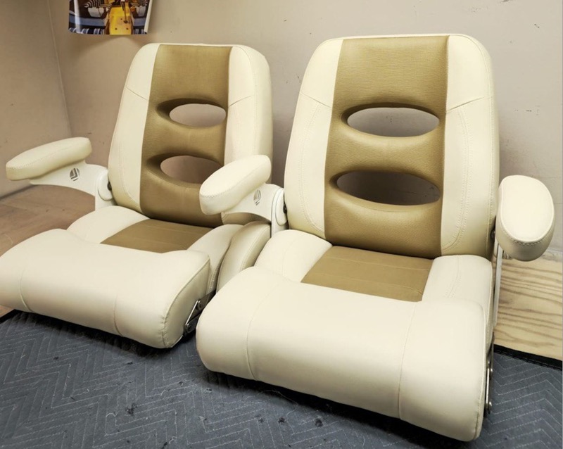 Custom Captain’s Chair Reupholstery