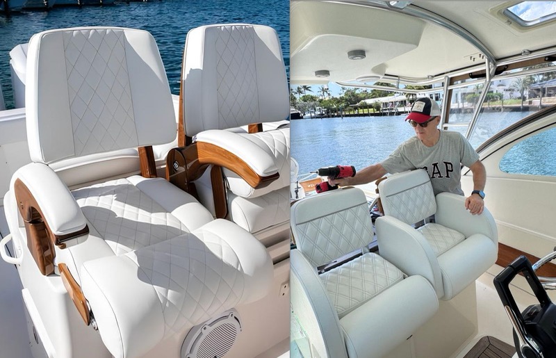 Boat Captains Chair Upholstery Photo