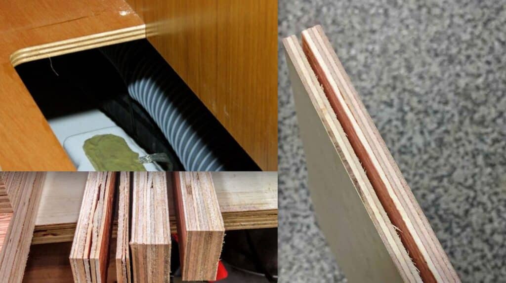 Unsealed Plywood Edges Photo