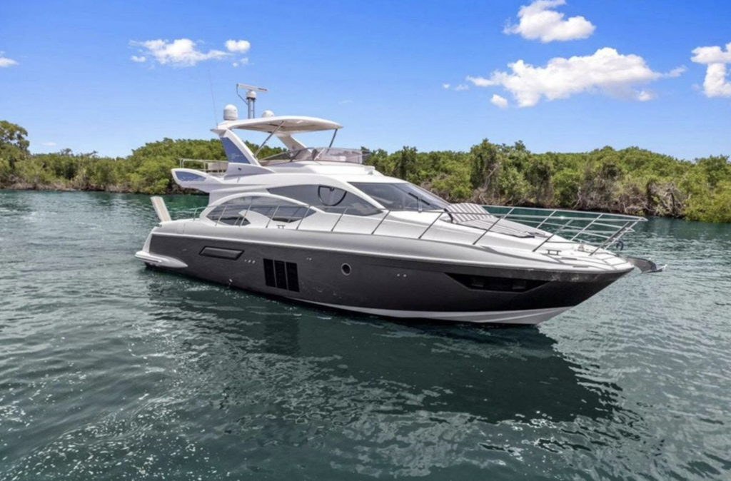 Luxury yacht on calm water Photo SDA fabrics cushions absorb moisture unevenly