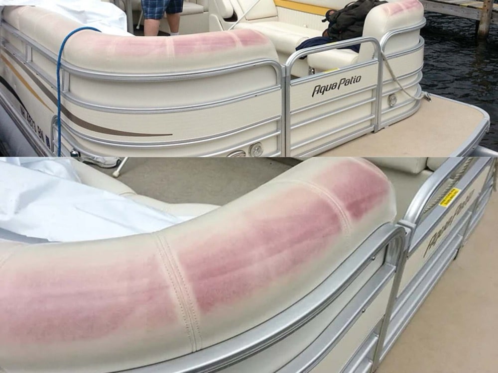 Pink Stains on Boat Seats